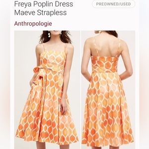 Anthropologie Maeve Strapless Dress- 100% Cotton